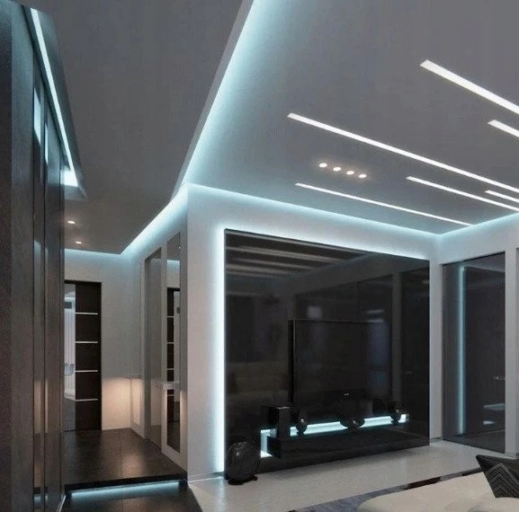Eco Light Profil Led R02 kampinis Eco Light EC20624 2m aliuminis baltas + gaubtas pieninis