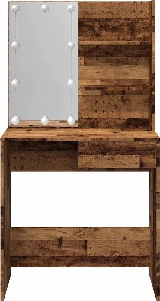 tualetinis staliukas su LED Old Wood 74,5x40x141 cm