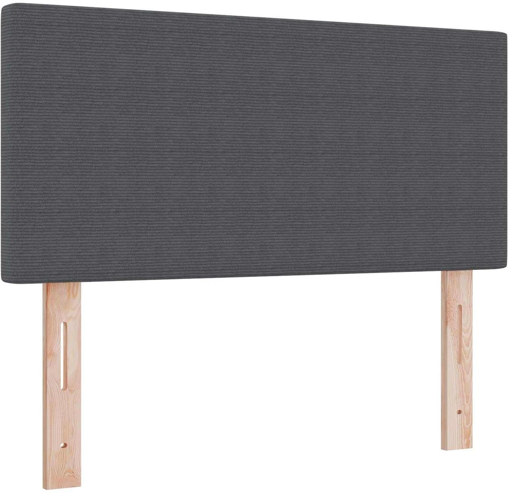 LED galvūgalis Tamsiai pilka 90 cm Kordūrinis audinys