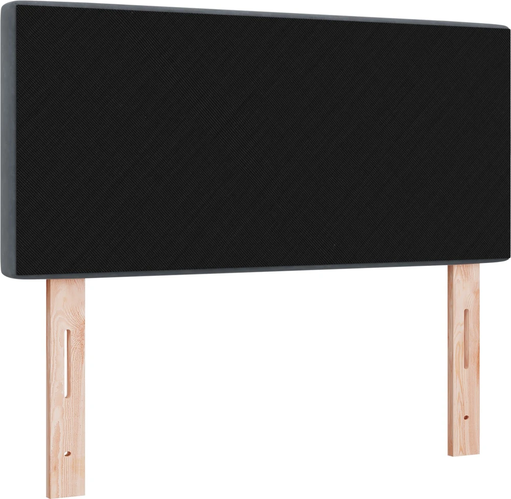 LED galvūgalis su LED juostelėmis Tamsiai pilka 90 cm Aksomas