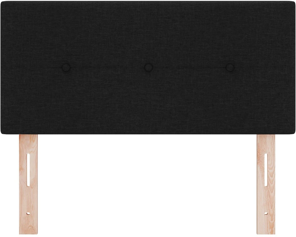 LED galvūgalis su LED juostelėmis Juodas 100 cm audinys