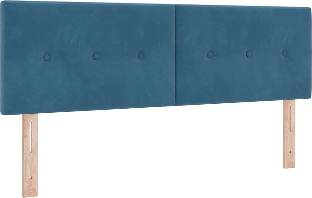 LED galvūgalis su LED juostelėmis Mėlyna 144 cm Aksomas