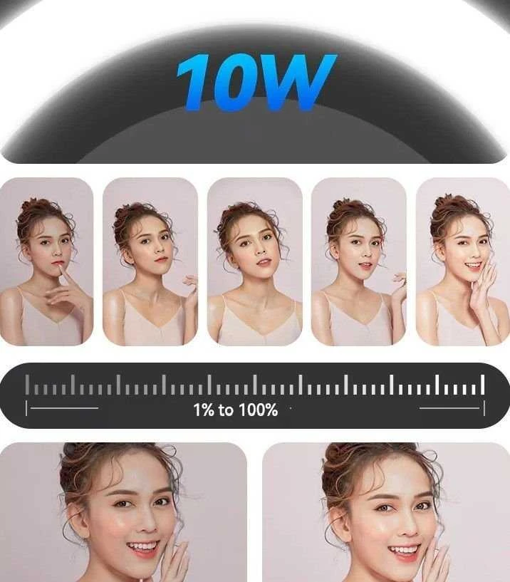 Telesin žiedinė lempa LED Ring 10'' / 26 cm / Vlog 12 W ant trikojo 1/4'' selfie foto / P3-fs-02