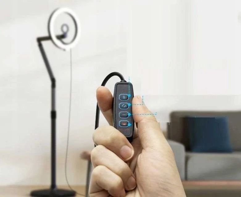 Telesin žiedinė lempa LED Ring 10'' / 26 cm / Vlog 12 W ant trikojo 1/4'' selfie foto / P3-fs-02