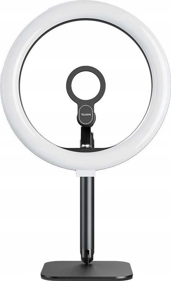 Telesin žiedinė lempa LED Ring 10'' / 26 cm / Vlog 12 W ant trikojo 1/4'' selfie foto / P3-fs-02