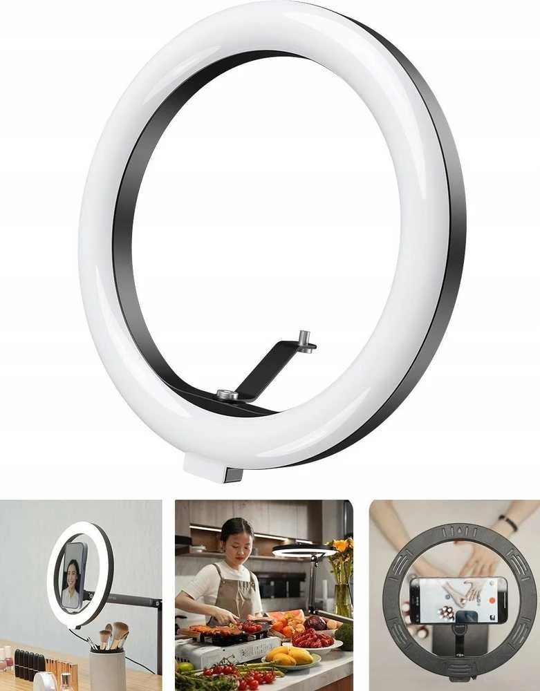 Telesin žiedinė lempa LED Ring 10'' / 26 cm / Vlog 12 W ant trikojo 1/4'' selfie foto / P3-fs-02