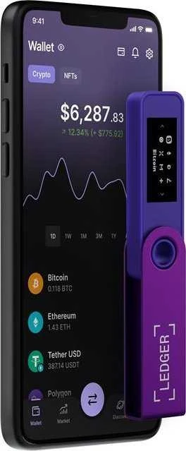 Ledger Nano S Plus Amethyst Violetinė kriptovaliutos aparatinė piniginė | Tiekimas