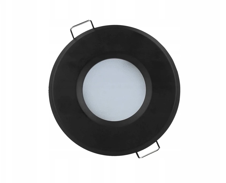 Įmontuojamas šviestuvas, MR16/GU10, apvalus, juodas, hermetinis IP44, LED LINE