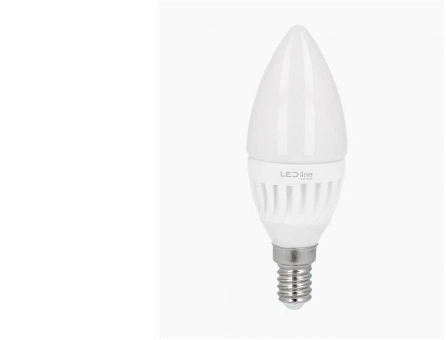 Lemputė LED E14 230V 9W 1260lm žvakės formos, 4000K, keramikinė, LED line PRIME