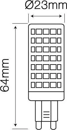Lemputė LED G9 230V 12W, 1160lm, neutraliai balta, LED line