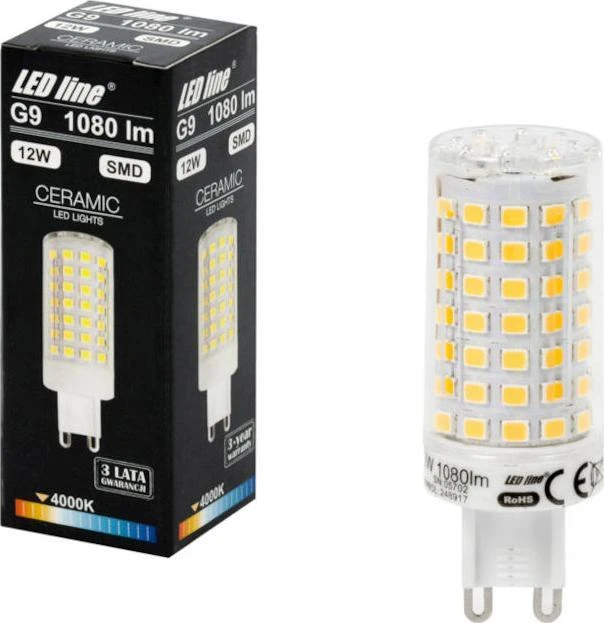 Lemputė LED G9 230V 12W, 1160lm, neutraliai balta, LED line