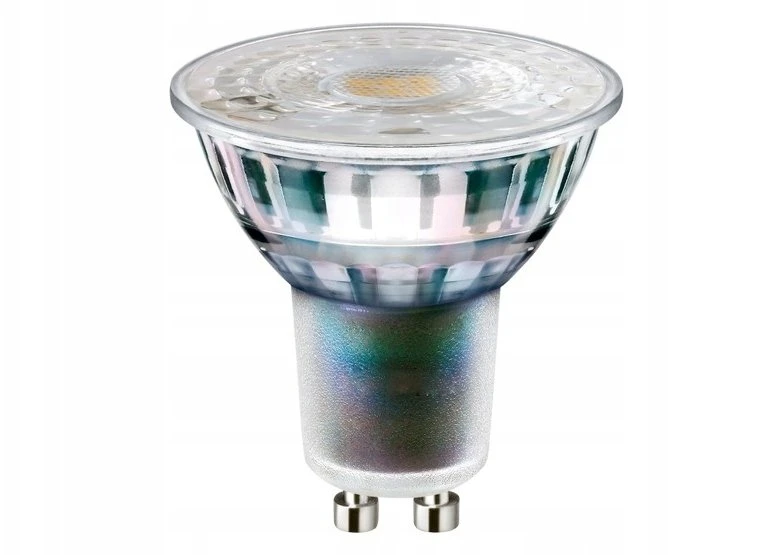 Lemputė LED GU10 230V 5.5W 345lm šiltai balta 2200K-3000K pritemdoma, šviesa šiltėja, LED line