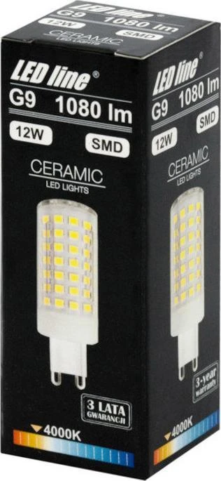 Lemputė LED G9 230V 12W, 1160lm, neutraliai balta, LED line