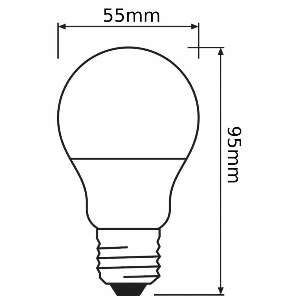 LED lemputė OSRAM, A60, E27, 5,5 W, 470 lm, 2700 K