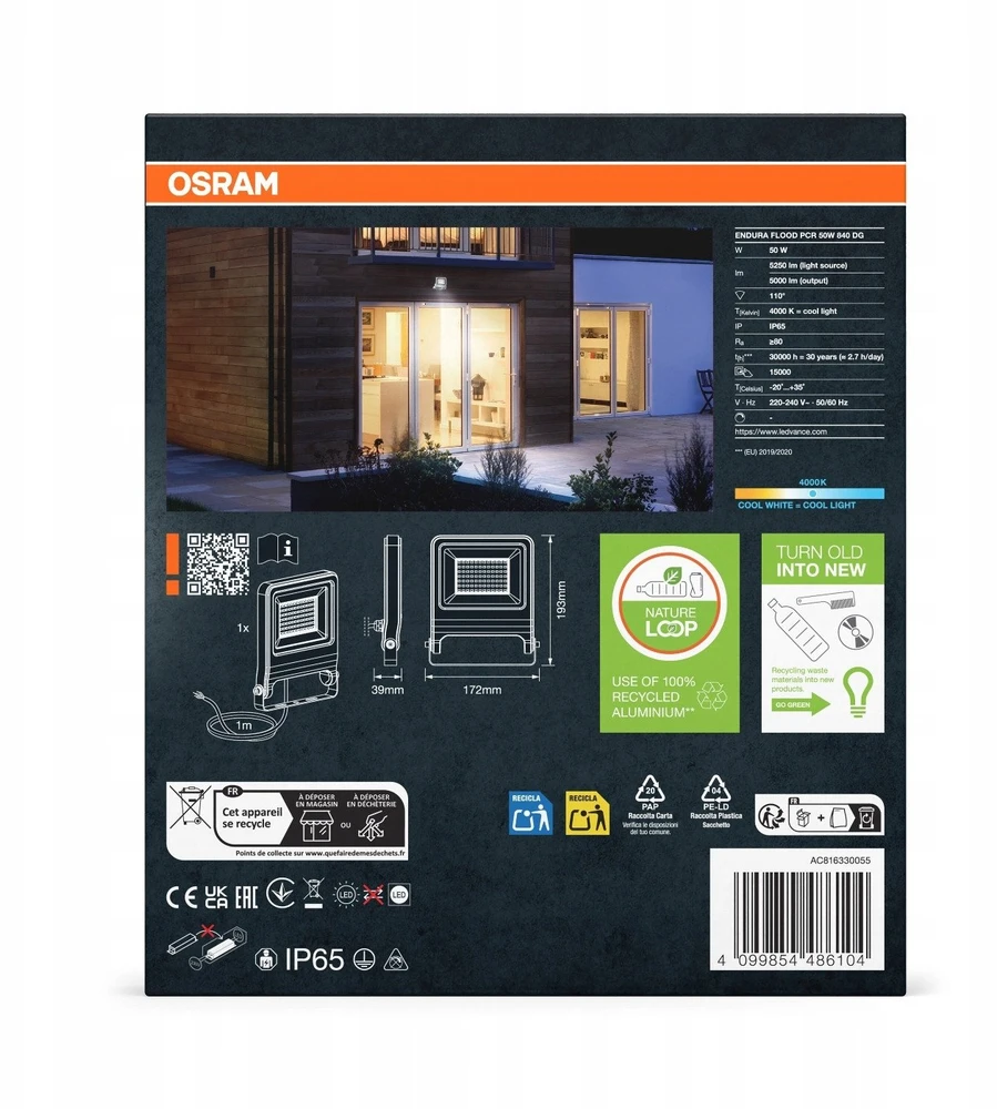 Ledvance Lauko Prožektorius Endura LED 50W/840M, 4500lm, IP65