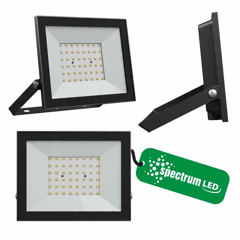 Spectrum PROŽEKTORIUS LAUKO LED 50W 230V NW IP65 Juodas