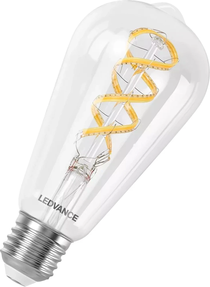 LEDVANCE SMART+ MATTER filamentinė daugiaspalvė klasikinė E40 4,8 W - E27 išmanioji lemputė