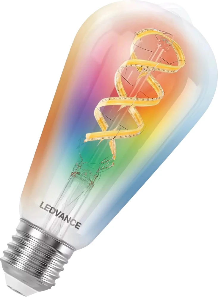 LEDVANCE SMART+ MATTER filamentinė daugiaspalvė klasikinė E40 4,8 W - E27 išmanioji lemputė