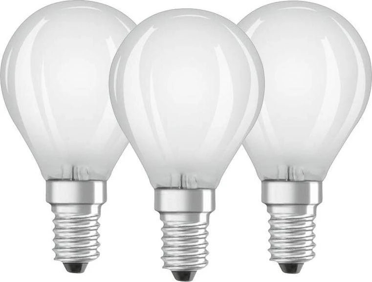 LED lempa Osram P40, 4W, E14, 2700K, 470lm, 3 vnt.