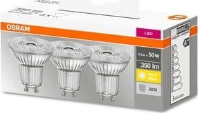 LED lempa Osram PAR16, 4,3W, GU10, 2700K, 350lm, 3vnt.