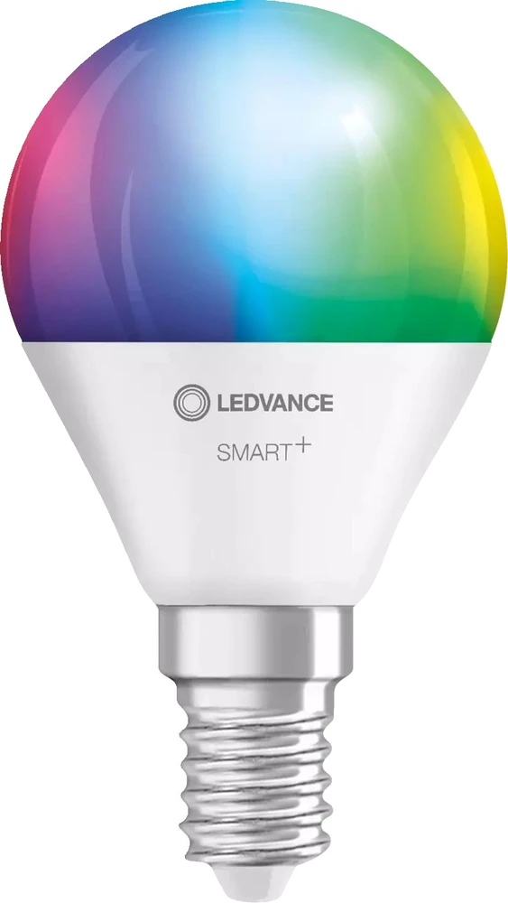 LEDVANCE SMART+ MATTER daugiaspalvė klasikinė P40 4.9W - E14 išmanioji lemputė