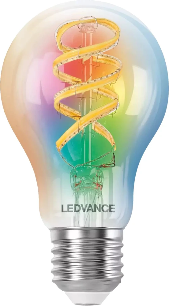 LEDVANCE SMART+ MATTER filamentinė daugiaspalvė klasikinė A40 4,8 W - E27 išmanioji lemputė