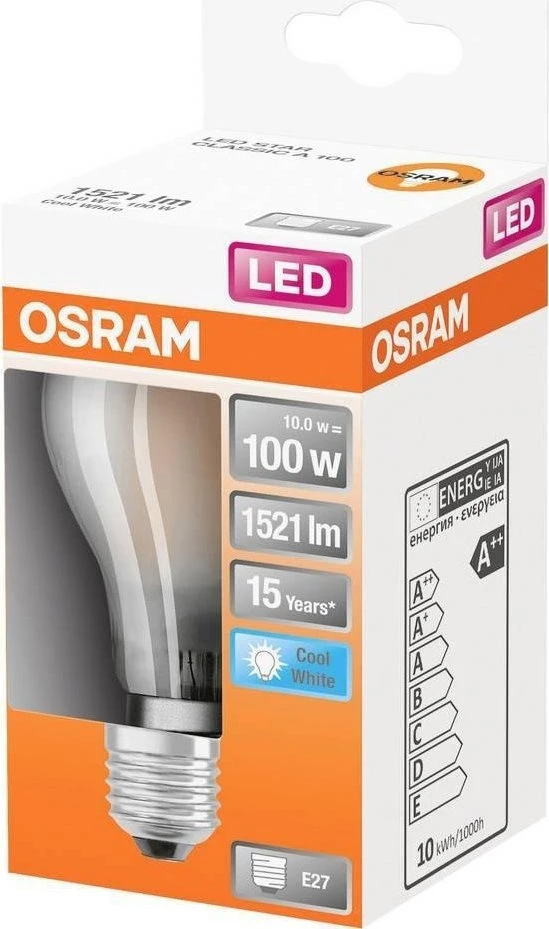 LED lemputė OSRAM, A60, E27, 10 W, 1521 lm, 4000 K