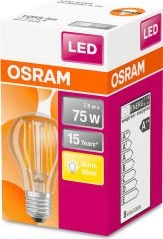 LED lemputė OSRAM, A60, E27, 7,5 W, 1055 lm, 2700 K