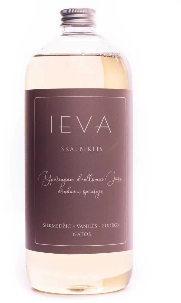 Parfumuotas skalbiklis IEVA ŠILKMEDŽIO, VANILĖS IR PUDROS kvapo, 1 l