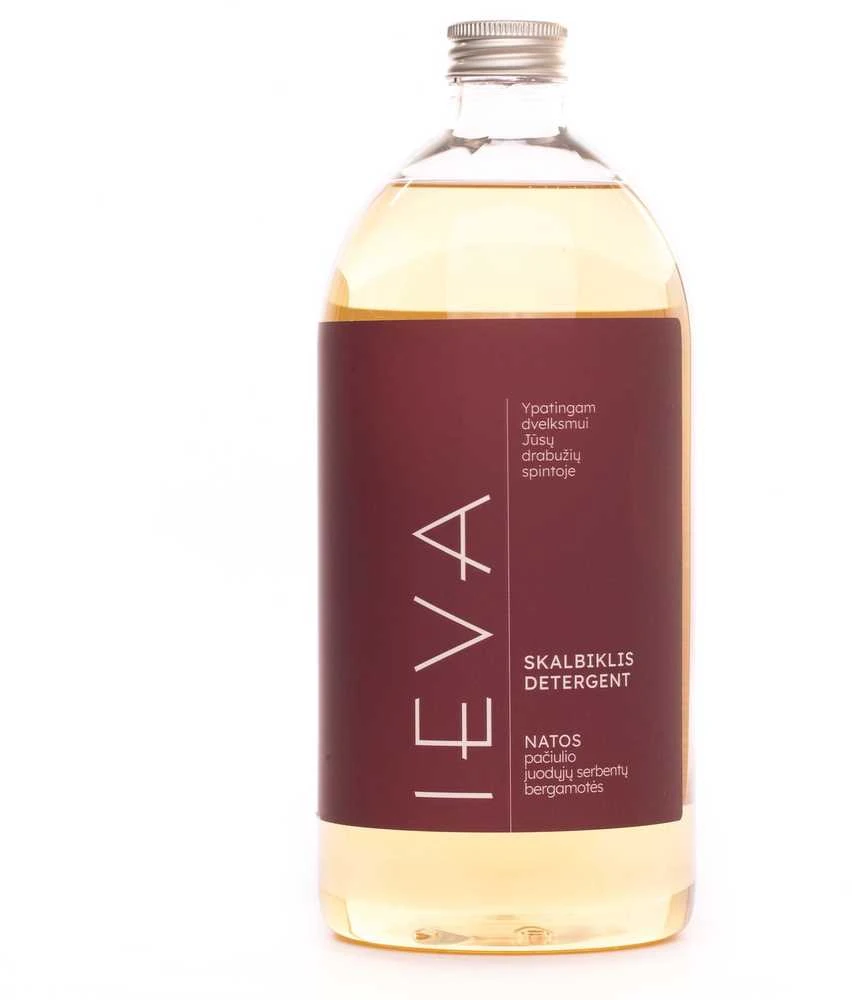 Parfumuotas skalbiklis IEVA PAČIULIO, JUODŲJŲ SERBENTŲ, BERGAMOTĖS kvapo, 1 l