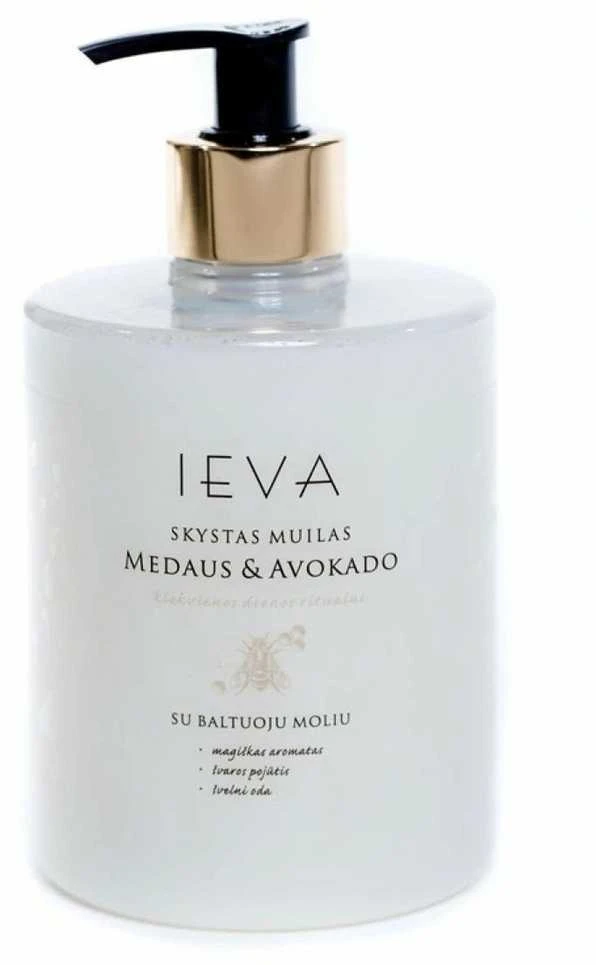 Skystas muilas Ieva medaus ir avokado kvapo, 500 ml.