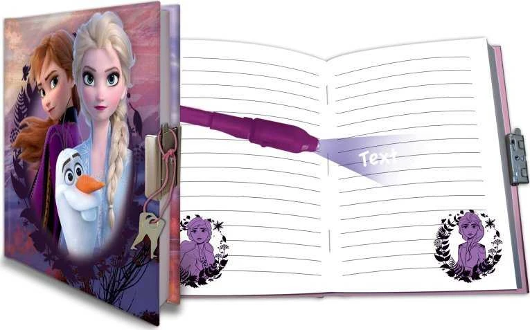 Disney Frozen Diary dovanų rinkinys su 80 lapų ir stebuklingu rašikliu