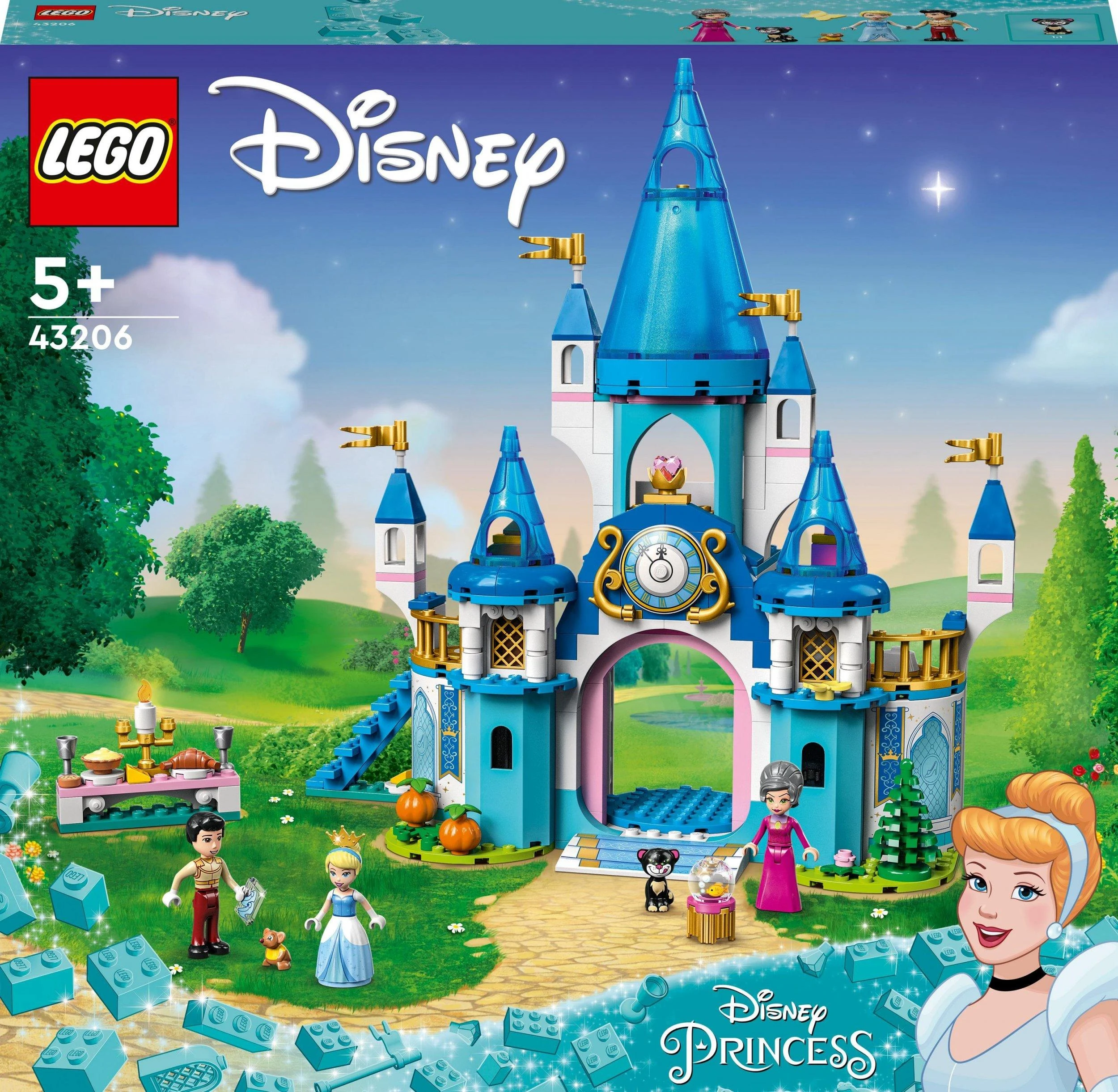 LEGO® ǀ Disney Pelenės ir Žavingojo princo pilis 43206 konstravimo rinkinys (365 dalys) 43206