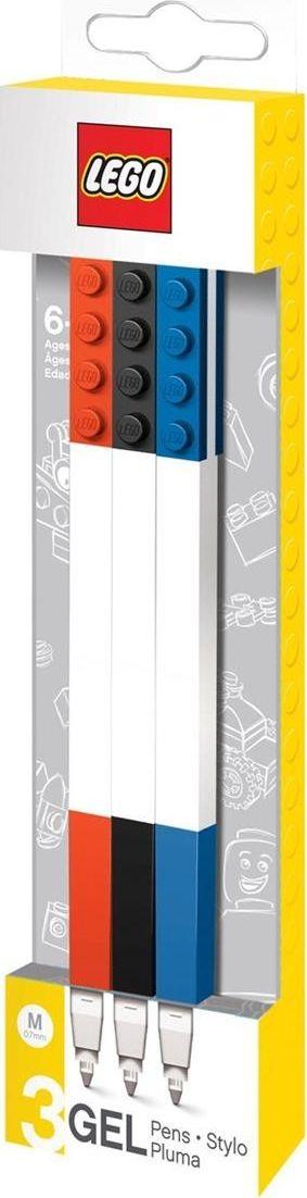 LEGO Stationary Geliniai Rašikliai (3 vnt.) - Raudonas, Mėlynas ir Juodas