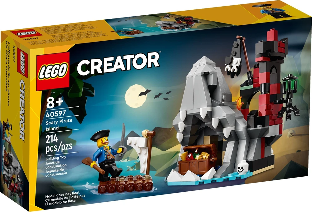Konstravimo Rinkinys - LEGO Creator Scary Pirate Island, 214 Dalys, 1 Minifigūrėlė, 120 × 90 × 130 Mm 40597