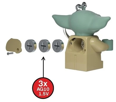 LEGO Star Wars Baby Yoda raktų pakabukas su žibintuvėliu LGL-KE179