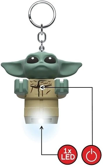 LEGO Star Wars Baby Yoda raktų pakabukas su žibintuvėliu LGL-KE179