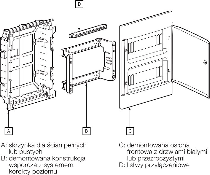 Legrand 4x12 skaidrios durys 135374