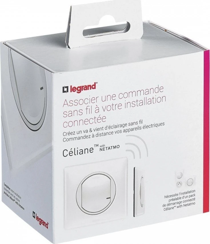 Legrand Belaidis apšvietimo jungiklis ir lizdas Celiane with Netatmo baltas (067723)