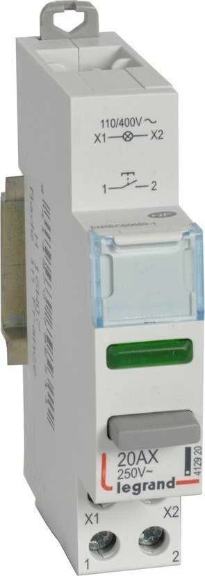 MYGTUKINIS JUNGIKLIS PAVIENIS MONOSTABILUS SU LEMPUTE LE-412920 1X NO 20 A LEGRAND