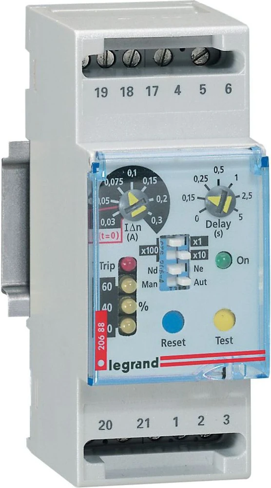 Legrand žemės nuotėkio relė 0,03-30A 0-15sek (026088)