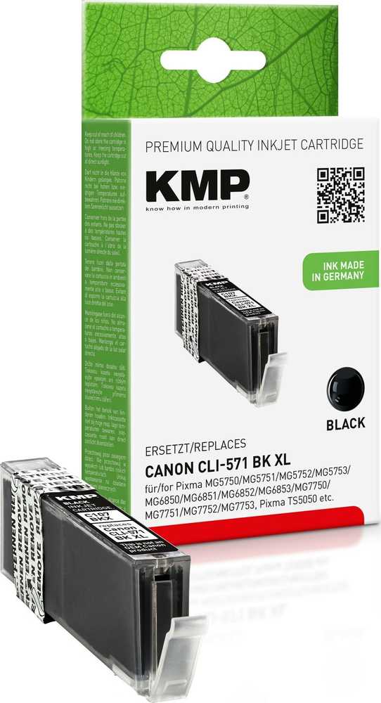 Legrand Tusz KMP Patrone Canon CLI-571 BK XL comp. ph.juodas pigm. C107BKX - 1568,0001