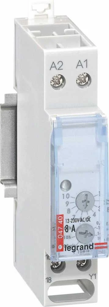Legrand 004740 Laiko relė 1P 8A 0,1sek-100h 12-230V AC/DC uždelstas įjungimas RC302 004740