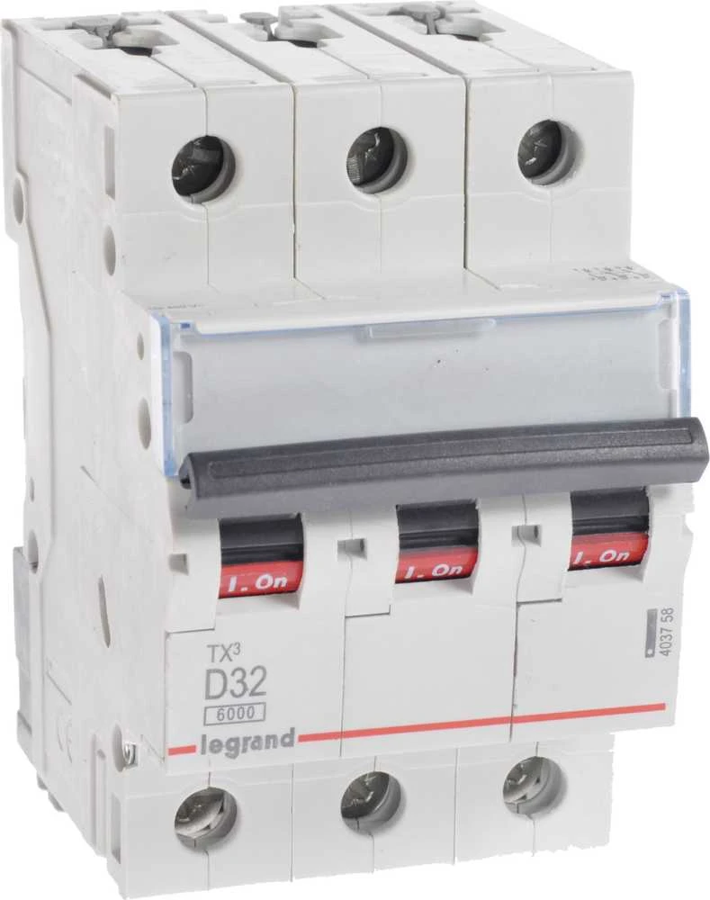 Legrand miniatiūrinis grandinės pertraukiklis S303 D32 TX3 32A 6kA 403758