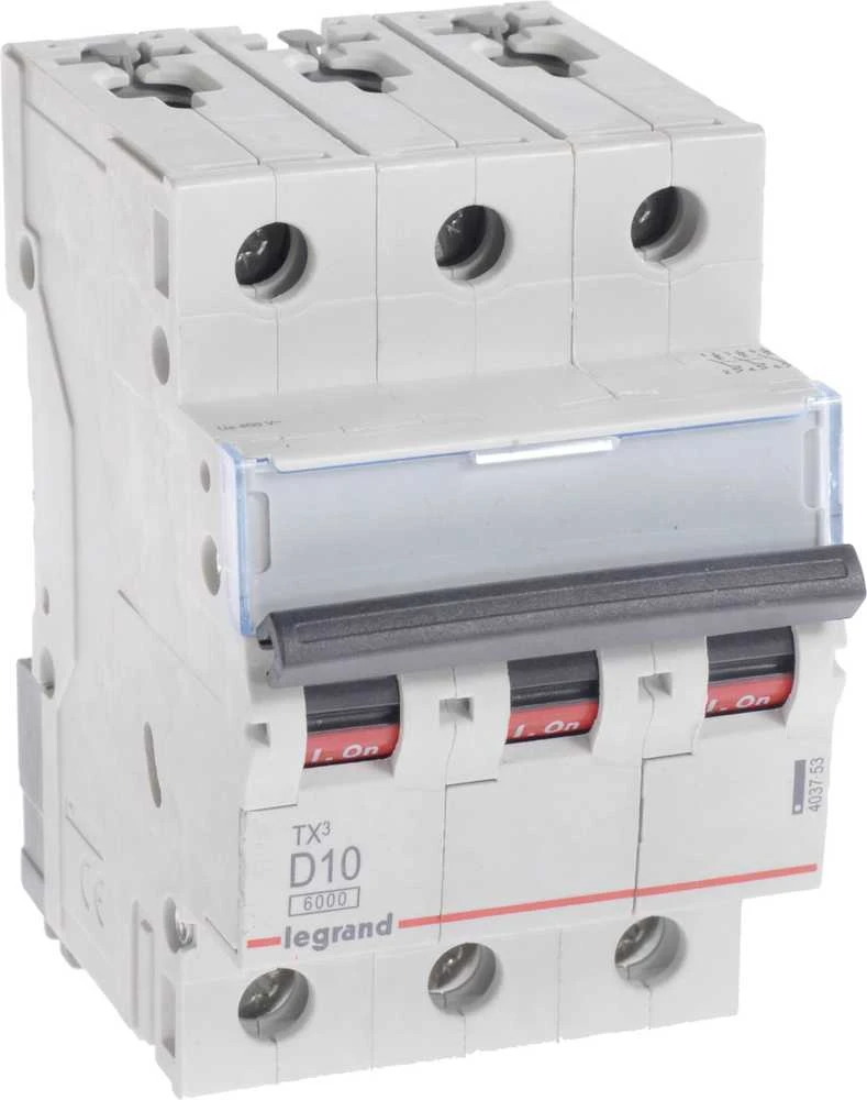 Legrand miniatiūrinis grandinės pertraukiklis S303 D10 TX3 10A 6kA 403753