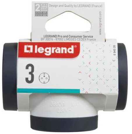 Trivietis skirstytuvas LEGRAND, baltos/juodos spalvos