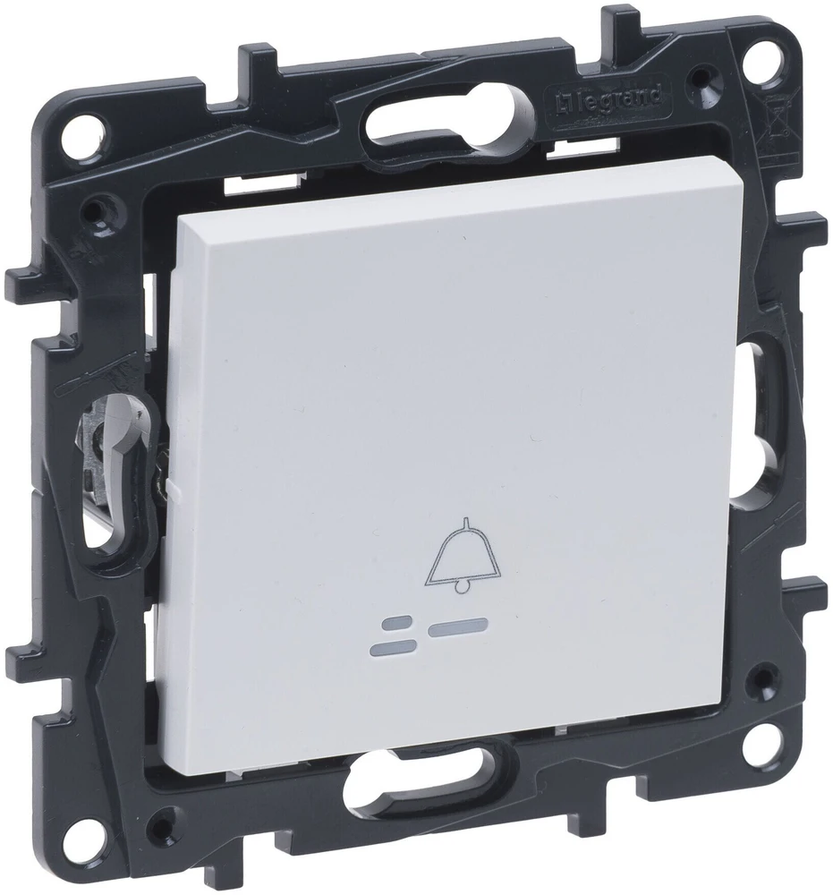 Legrand „Niloe Step“ vieno mygtuko 6A baltas apšvietimas 863110B
