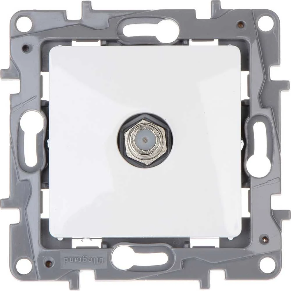 Legrand NILOE televizoriaus antenos lizdas F-F galutinis 1 dB baltas 764549 - 764549