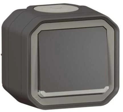 Legrand 069736L NAUJAS PLEXO 55 Laiptų jungiklis su apšvietimu Ant paviršiaus montuojamas komplektas 10 AX - 250 V AC antracitas 069736L