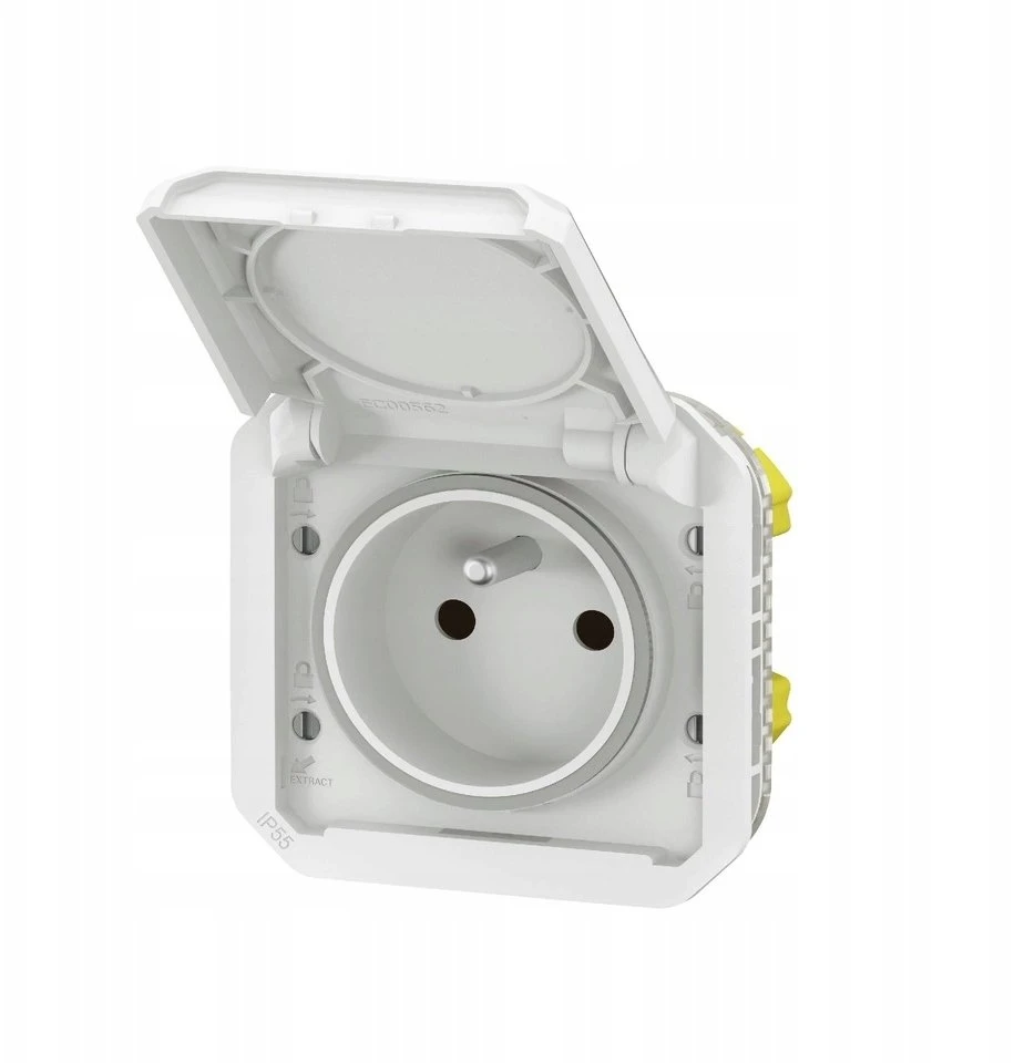Legrand 069624L NAUJAS PLEXO 55 Lizdas 2P+Z varžtų gnybtų mechanizmas 16A - 250V AC baltas 069624L